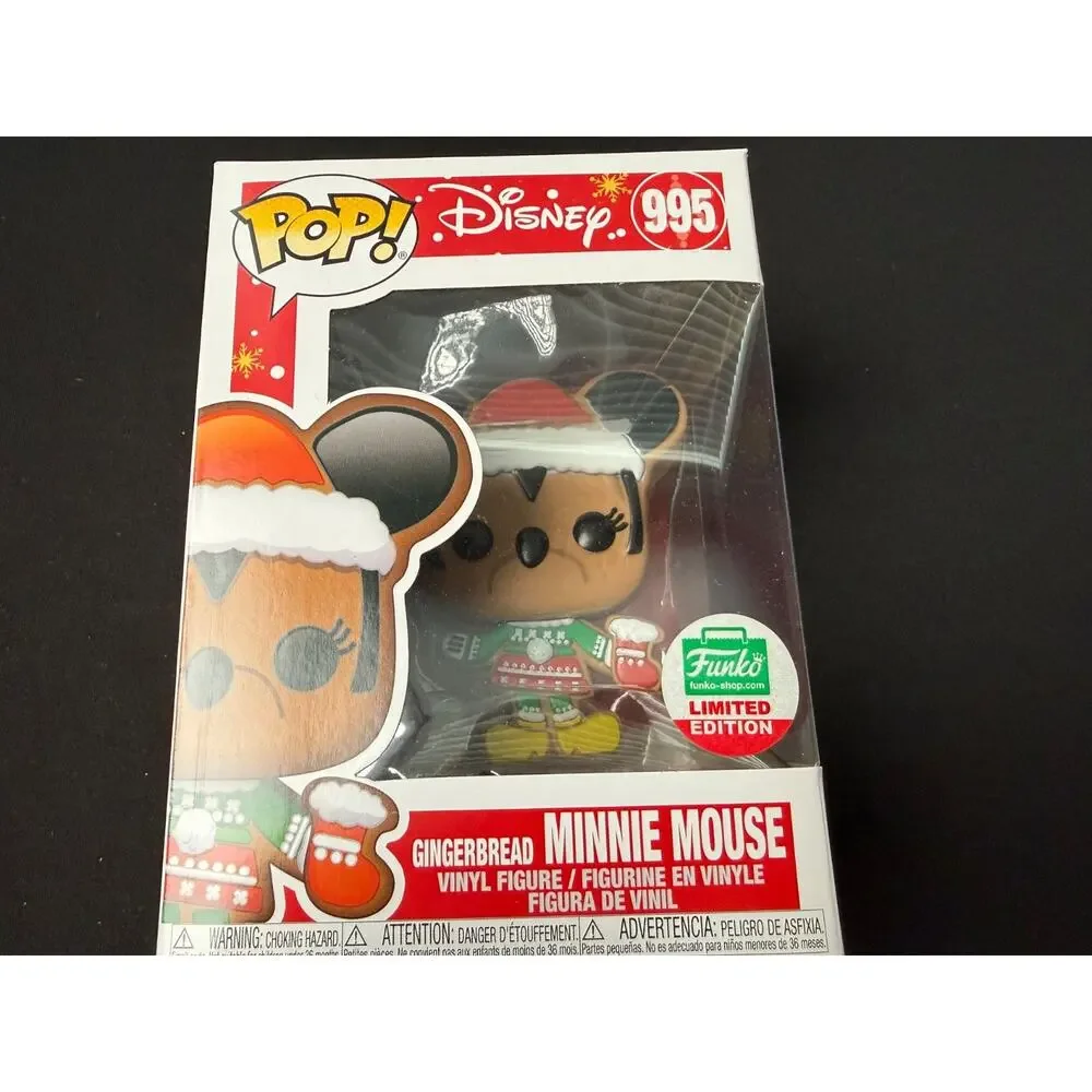 Funko Pop Gingerbread Mickey 994 & Minnie Mouse 995 Set Funko Shop Exclusive NEW